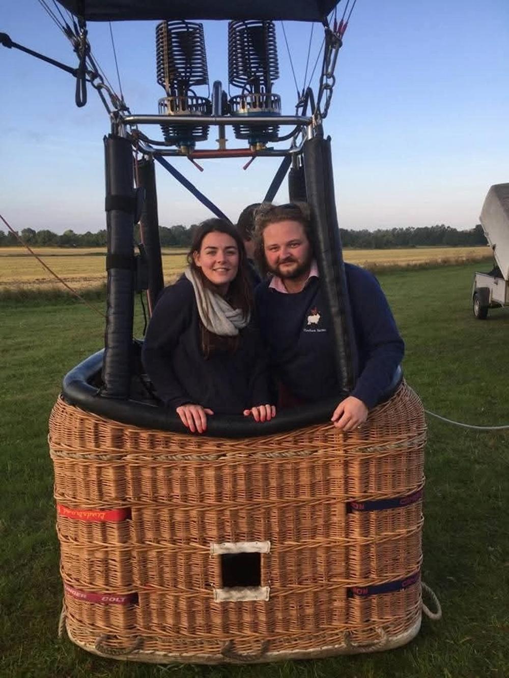 Happy Customers on a Balloon Flight over the Beautiful Norfolk Countryside